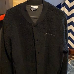 Champion black fur button noodie